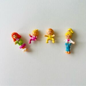 VTG RARE 1996 Polly Pocket Baby Friends Playset Replacement Dolls Set of Four